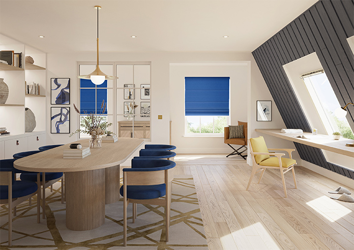 Ascot, Blue - Twist&Fit Roman Blind - Image 8